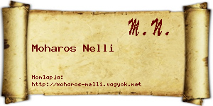 Moharos Nelli névjegykártya